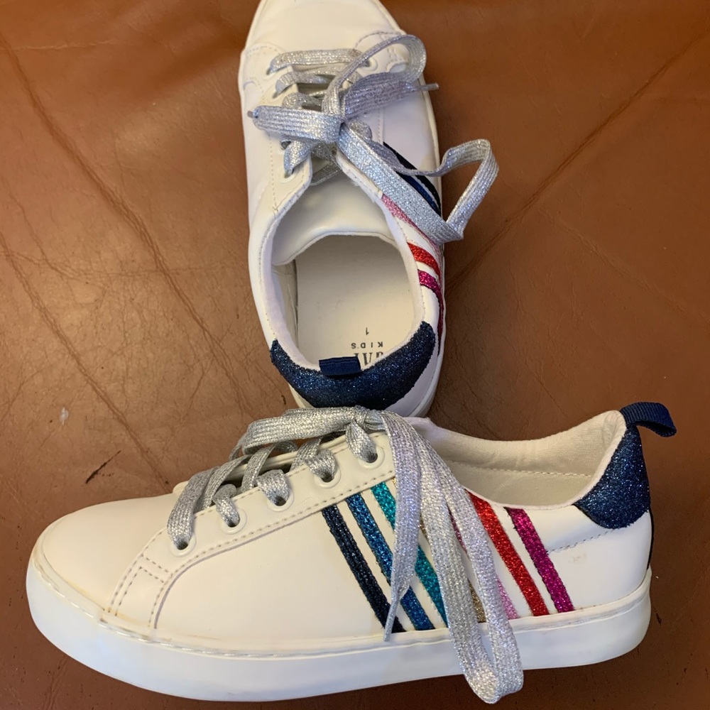 Gap Kids Sneakers Glitter Stripes - EUC